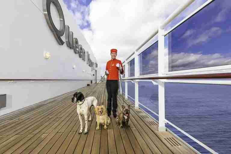 Cunard with a dog